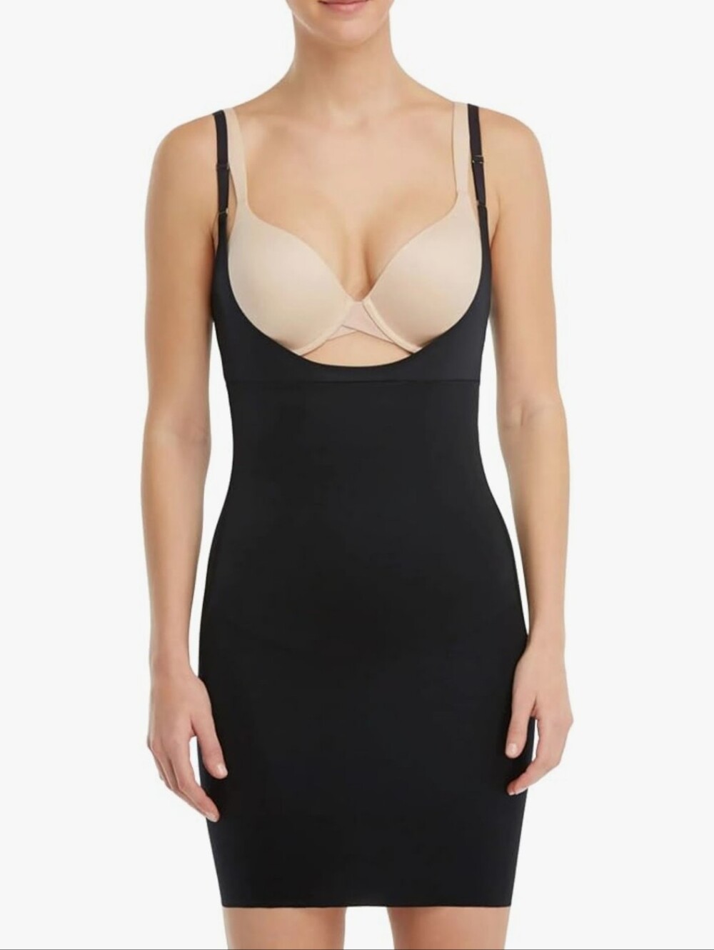 NWT Spanx SmartGrip Open Bust Full Slip Very Black Size Small